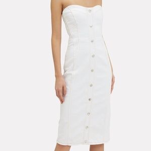 Veronica Beard Liza Denim Strapless Dress